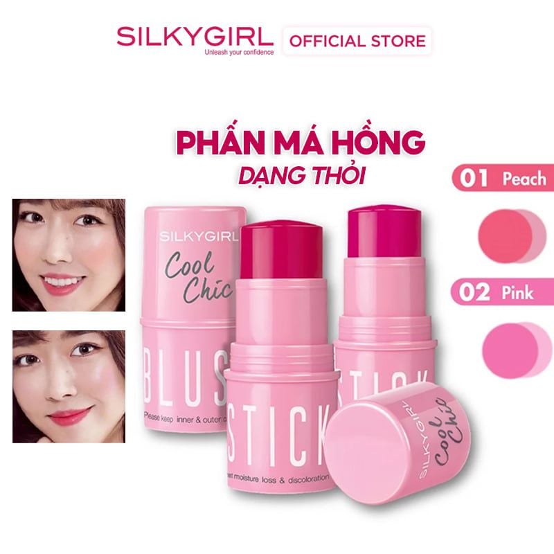 Phấn Má Hồng Dạng Thỏi Xinh Xắn Silkygirl Cool Chic Blush Stick 4g