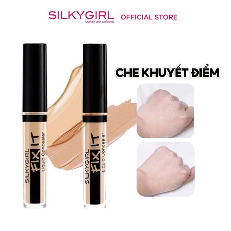 Kem Che Khuyết Điểm Che Phủ Mịn Mượt Silkygirl Fix It Liquid Concealer 2ml