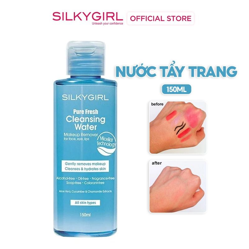 Nước Tẩy Trang Silkygirl Pure Fresh Cleansing Water Makeup Remover 150ml