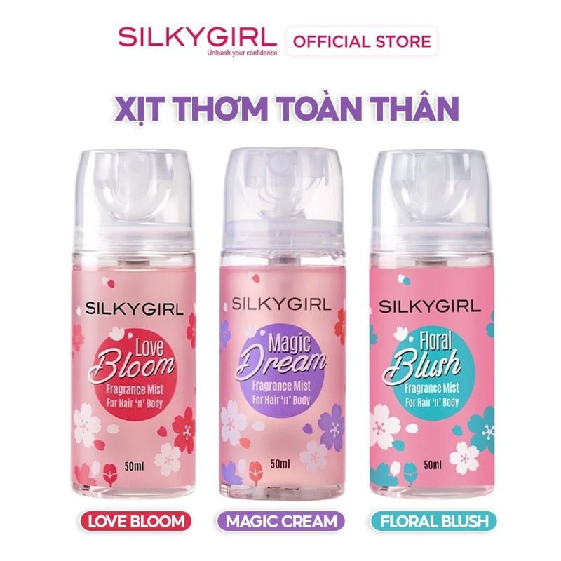 Xịt Thơm Toàn Thân Và Tóc Silkygirl Fragrance Mist 50ml