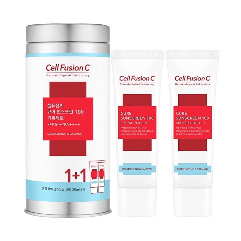 (Mini 15ml) Chống Nắng Cell Fusion C Dưỡng Ẩm, Cấp Nước Cho Da Khô, Dễ Kích Ứng Cure Sunscreen 100