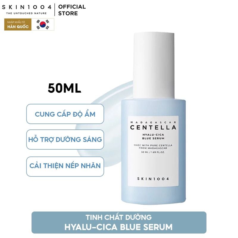 Serum Skin1004 Tinh Chất Dưỡng Ẩm, Hỗ Trợ Làm Sáng Da Skin1004 Madagasca Centella Hyalu-Cica Blue Serum 50ml