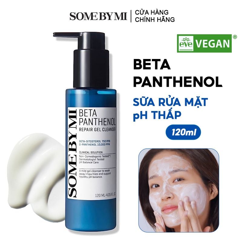 Sữa Rửa Mặt Tạo Bọt, Làm Dịu Da Some By Mi Beta Panthenol Repair Gel Cleanser 120ml