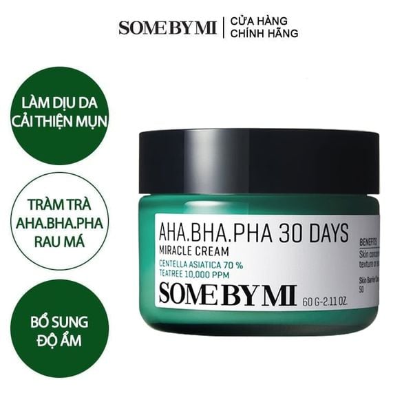  Kem Dưỡng Some By Mi Hỗ Trợ Cải Thiện Mụn AHA-BHA-PHA 30 Days Miracle Cream 
