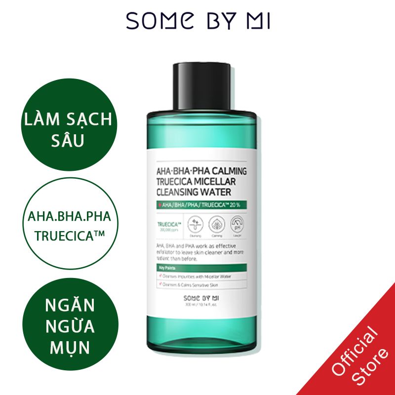 Nước Tẩy Trang Dịu Nhẹ Some By Mi AHA-BHA-PHA Calming Truecica Micellar Cleansing Water 300ml