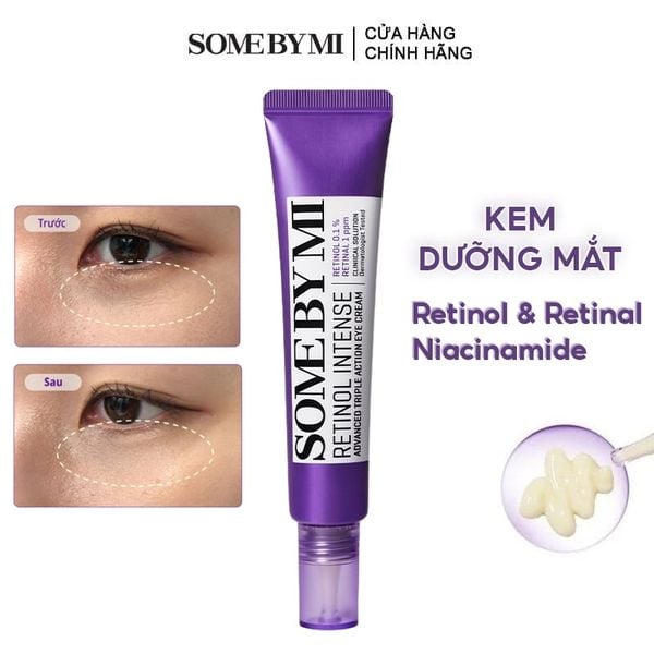  Kem Dưỡng Mắt Some By Mi Cải Thiện Quầng Thâm, Hỗ Trợ Dưỡng Sáng Da Retinol Intense Advanced Triple Action Eye Cream 30ml 