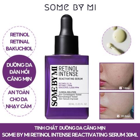 Serum Some By Mi Retinol Cải Thiện Nếp Nhăn, Dưỡng Da Căng Mịn Some By Mi Retinol Intense Reactivating Serum 30ml