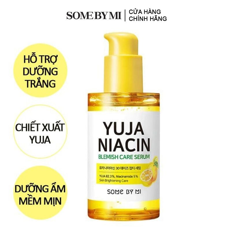 Serum Some By Mi Tinh Chất Hỗ Trợ Dưỡng Trắng Da Chiết Xuất Quả Thanh Yên Some By Mi Yuja Niacin 30 Days Blemish Care Serum 50ml