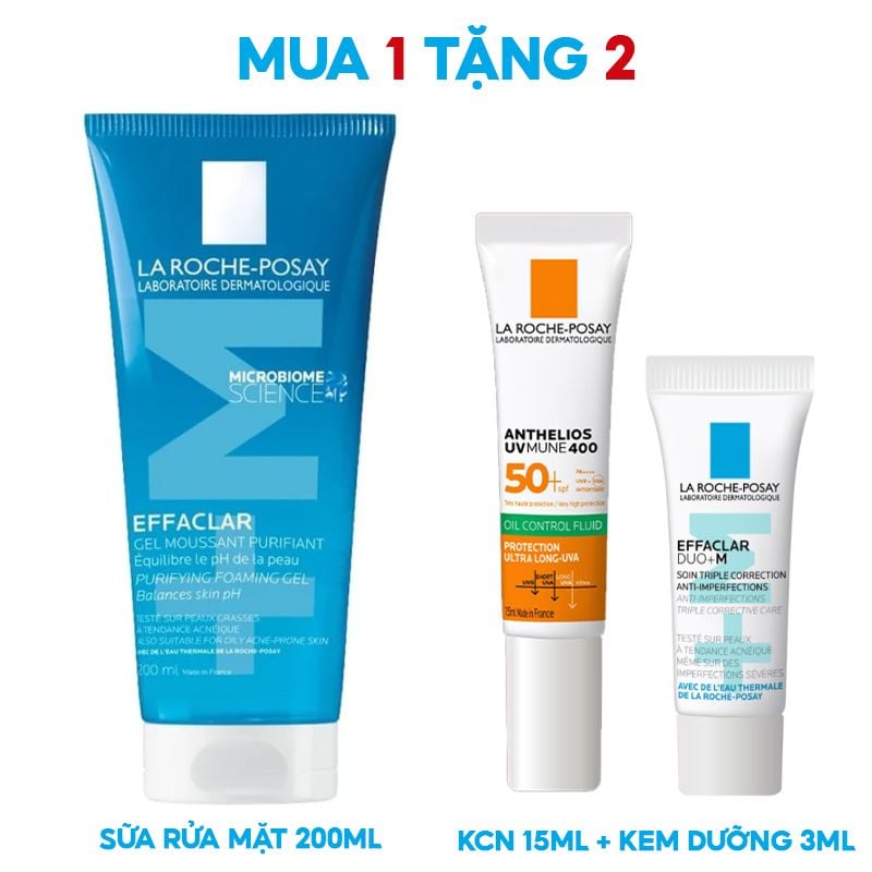 Sữa Rửa Mặt La Roche-Posay Dạng Gel Cho Da Dầu Mụn Effaclar Purifying Foaming Gel For Oily Sensitive Skin