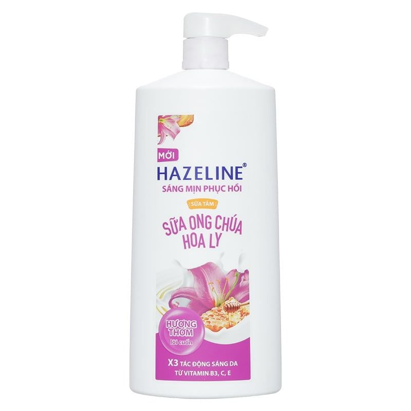 Hazeline Sữa Tắm Làm Sáng Mịn & Phục Hồi Da - Sữa Ong Chúa & Hoa Ly