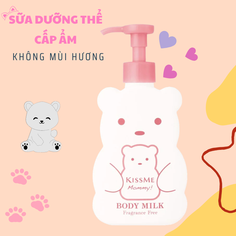 Sữa Dưỡng Cấp Ẩm Làm Mềm Da, Kháng Viêm Dành Cho Trẻ Em Kissme Mommy Body Milk 200g