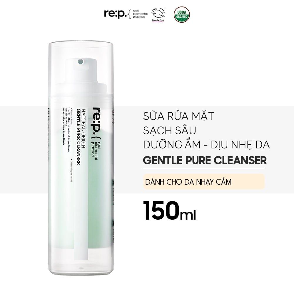 Sữa Rửa Mặt Dạng Gel Dịu Nhẹ Cho Da Nhạy Cảm Re:p Natural Origin Gentle Pure Cleanser 100ml