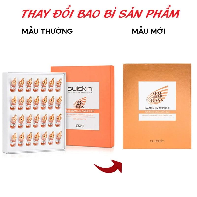 Tinh Chất DNA Cá Hồi Hỗ Trợ Phục Hồi Da, Giảm Mụn Suiskin Salmon DN Ampoule