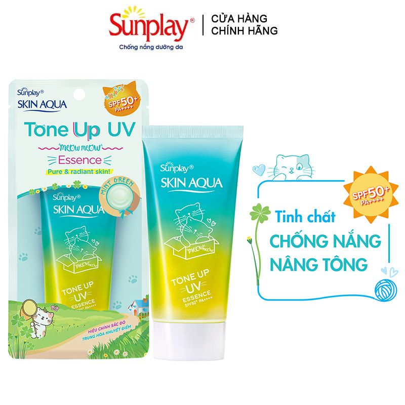 Tinh Chất Chống Nắng Hiệu Chỉnh Sắc Da Sunplay Skin Aqua Tone Up UV Essence - Mint Green SPF50+/PA++++ 50g