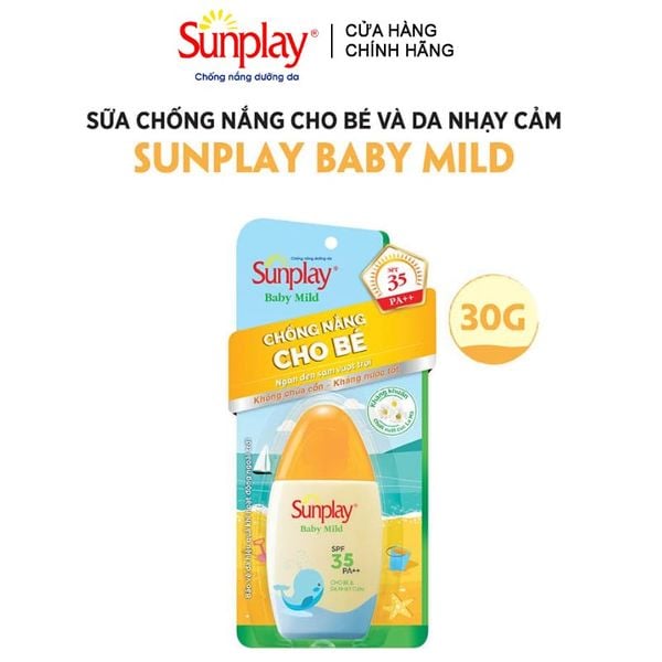  Kem Chống Nắng Sunplay Dành Cho Bé Và Da Nhạy Cảm Baby Mild SPF35/PA++ 30g 