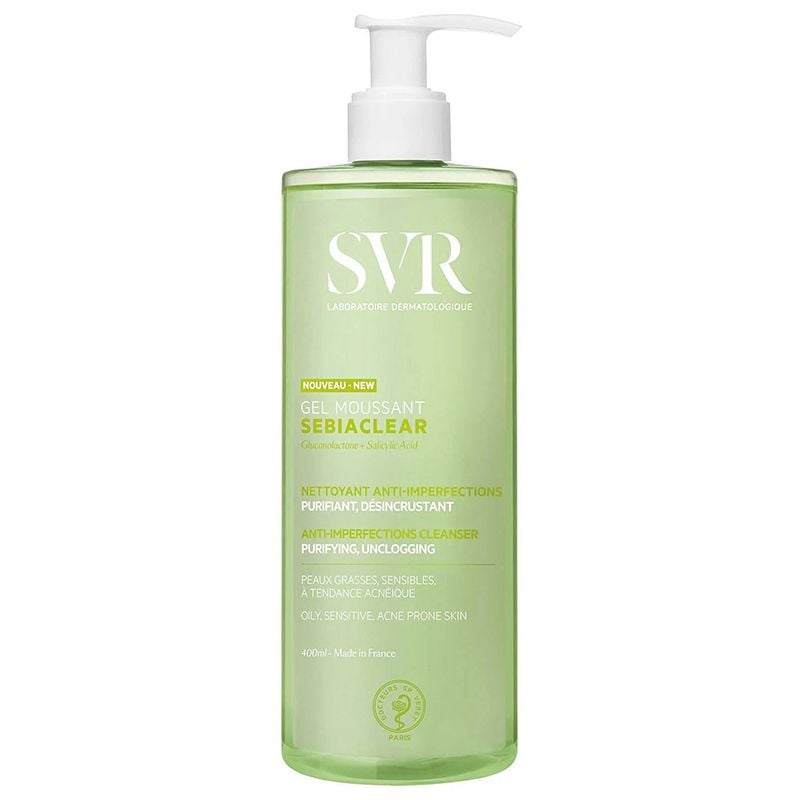 Sữa Rửa Mặt SVR Dạng Gel Không Chứa Xà Phòng Dành Cho Da Dầu Sebiaclear Gel Moussant
