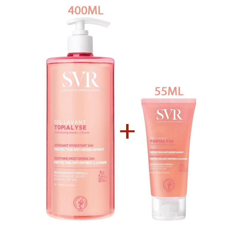 Sữa Rửa Mặt SVR Dạng Gel Không Chứa Xà Phòng Dành Cho Da Khô Topialyse Gel Lavant