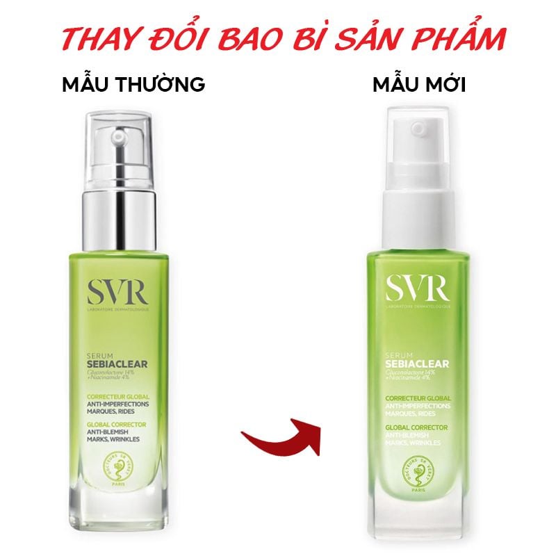 Serum SVR Hỗ Trợ Giảm Mụn, Làm Mờ Thâm Sạm Và Mềm Mịn Da SVR Sebiaclear Serum 30ml