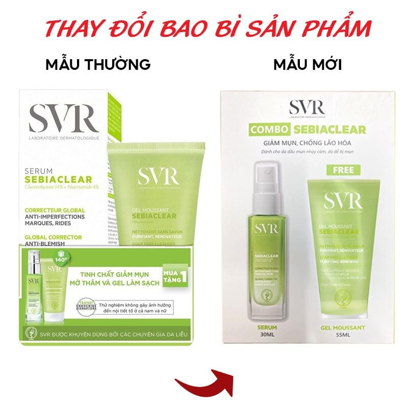 Serum SVR Hỗ Trợ Giảm Mụn, Làm Mờ Thâm Sạm Và Mềm Mịn Da SVR Sebiaclear Serum 30ml