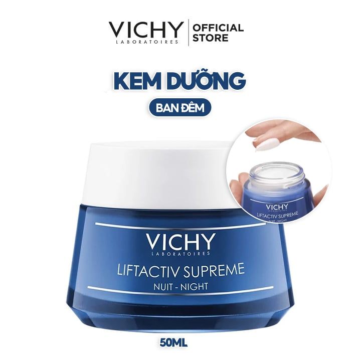 Kem Dưỡng Ban Đêm Cải Thiện Nếp Nhăn Vichy Liftactiv Night Supreme Anti-wrinkle & Firming Correcting Care Cream 50ml