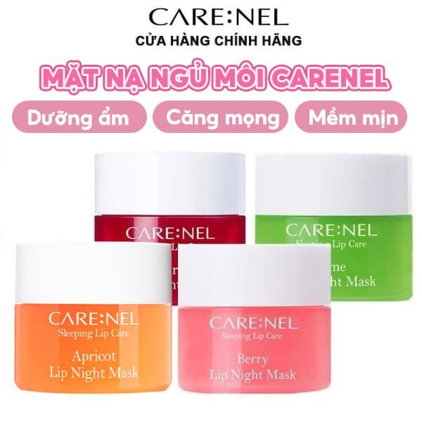 [4 Mùi] Mặt Nạ Ngủ Môi Hàn Quốc Dưỡng Ẩm, Loại Bỏ Da Chết Cho Môi Carenel Lip Night Mask 5g