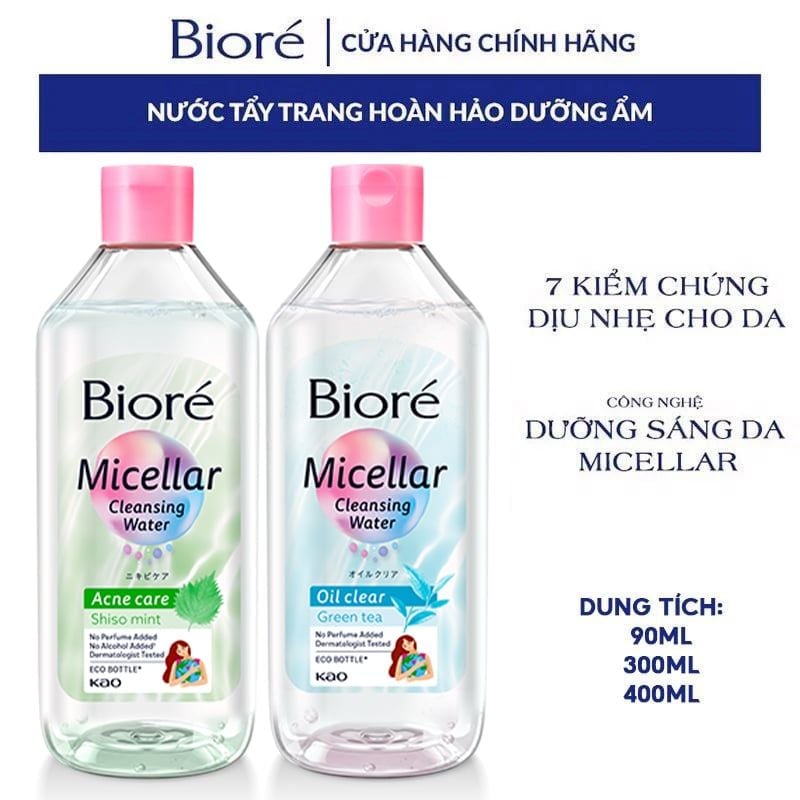 Nước Tẩy Trang Bioré Sạch Nhờn Và Dưỡng Ẩm Make Up Remover Perfect Cleansing Water