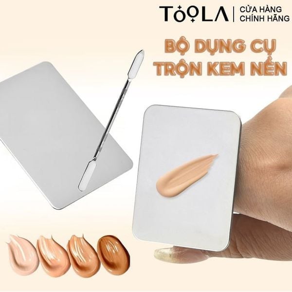  [NHẬP KHẨU] Bộ Dụng Cụ Trộn Kem Nền TOOLA Inox Không Gỉ - TLA007 