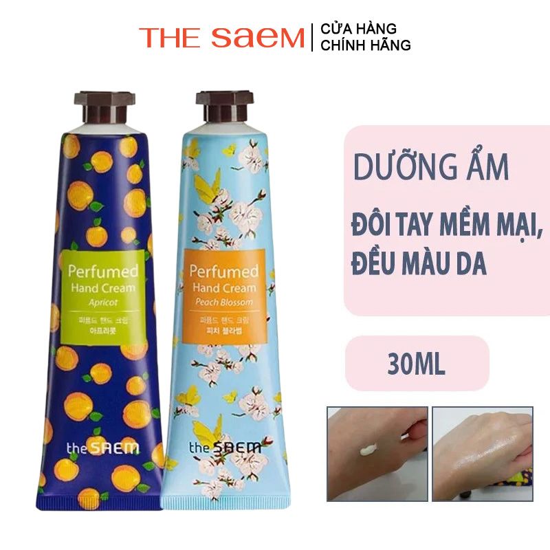 Kem Dưỡng Da Tay The Saem Dưỡng Ẩm Làm Mềm Mại, Đều Màu Da Perfumed Hand Cream 30ml