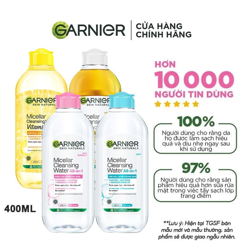 Nước Tẩy Trang Làm Sạch Sâu Garnier Micellar Cleansing Water