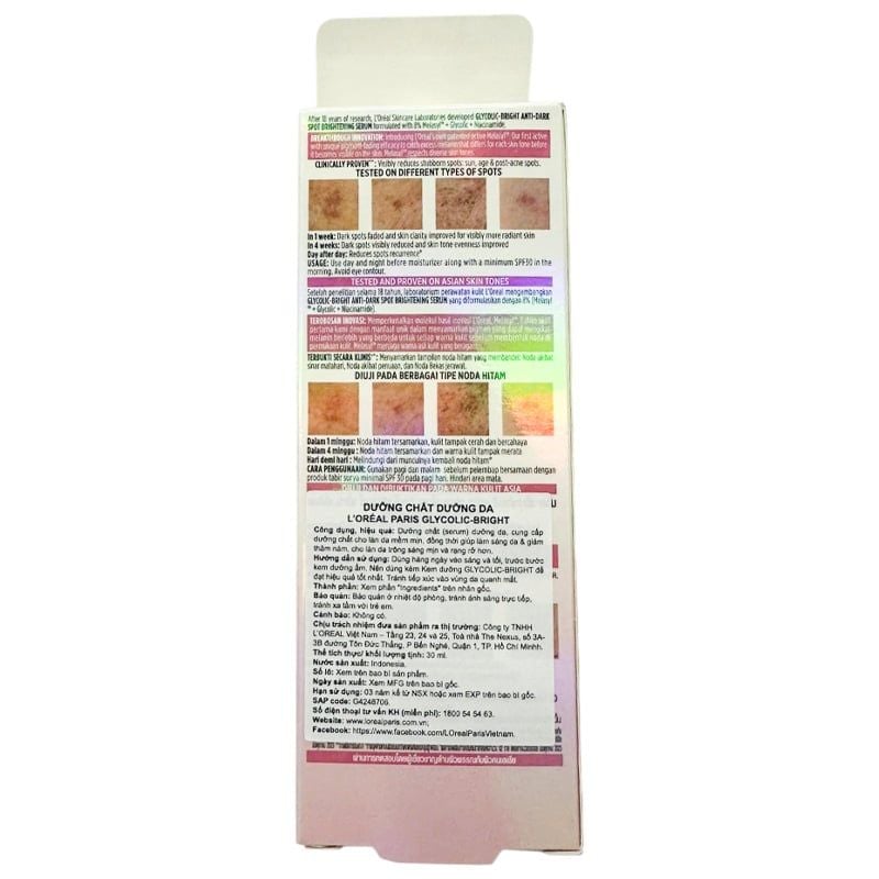 [VOUCHER 40K] Serum L'oreal Tinh Chất Mờ Thâm Nám Glycolic-Bright Instant Glowing Serum