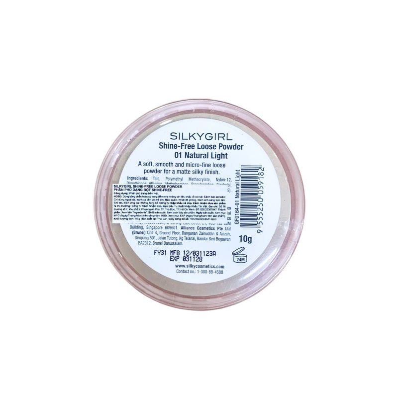 Phấn Phủ Dạng Bột Kiềm Dầu Silkygirl Shine-Free Loose Powder 8g