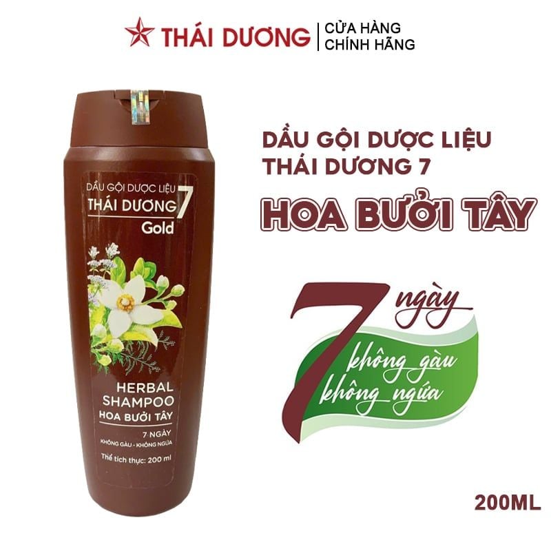 Dầu Gội Dược Liệu Thái Dương 7 Hoa Bưởi Tây 200ml