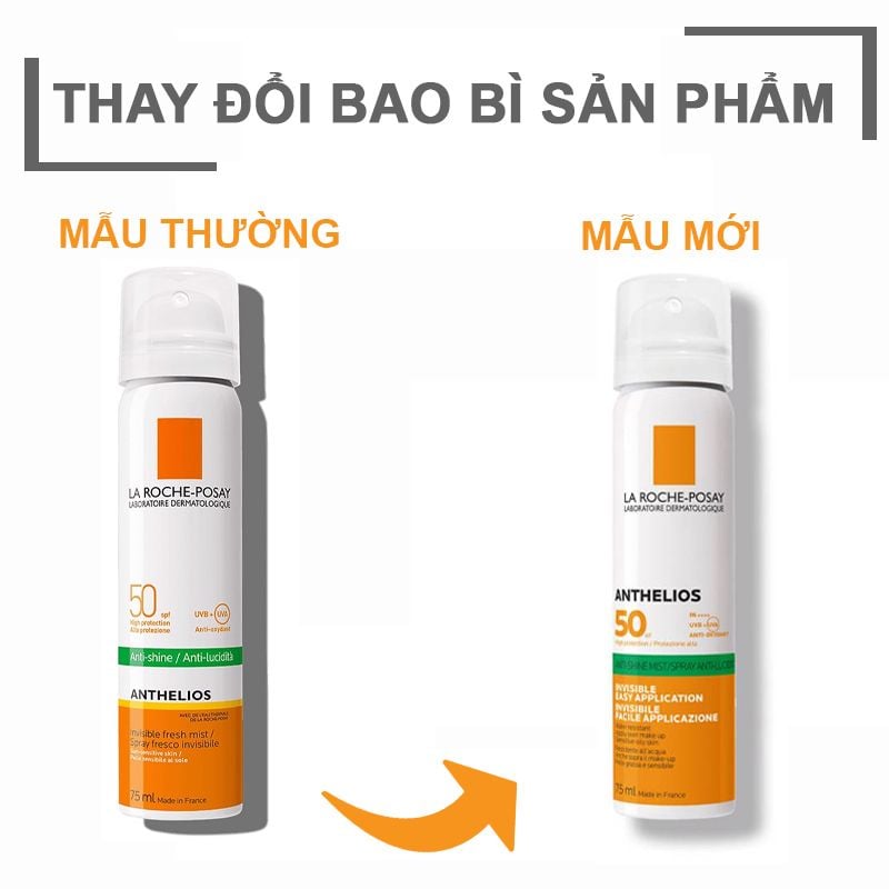 Xịt Chống Nắng La Roche-Posay Kiểm Soát Dầu Anthelios Anti-Shine Invisible Fresh Mist 75ml