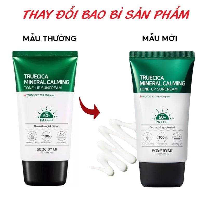 Kem Chống Nắng Dành Cho Da Mụn Some By Mi Truecica Mineral Calming Tone-up Suncream SPF50+ PA++++ 50ml