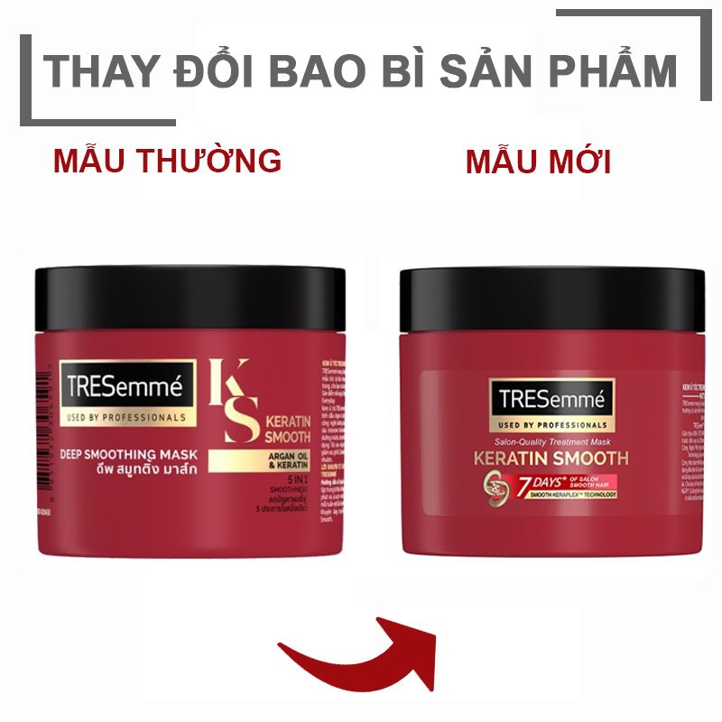 Kem Ủ Tóc Vào Nếp Mượt Mà TRESemmé Keratin Smooth Deep Smoothing Mask – THẾ  GIỚI SKINFOOD