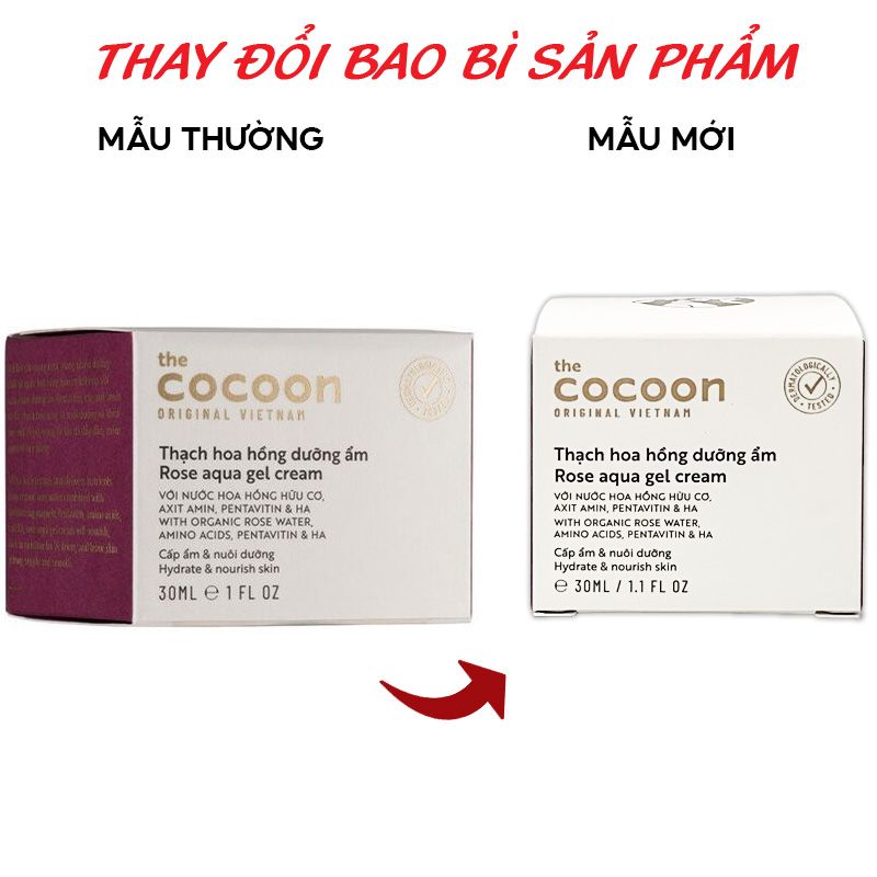 Kem Dưỡng Ẩm Dạng Thạch Từ Hoa Hồng Tươi Giúp Nuôi Dưỡng & Khóa Ẩm Cocoon Rose Aqua Gel Cream