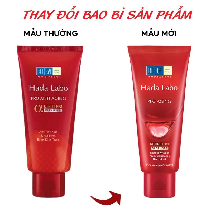 Sữa Rửa Mặt Hada Labo Cải Thiện Nếp Nhăn, Lão Hóa Da Pro Anti Aging Lifting Cleanser 80g