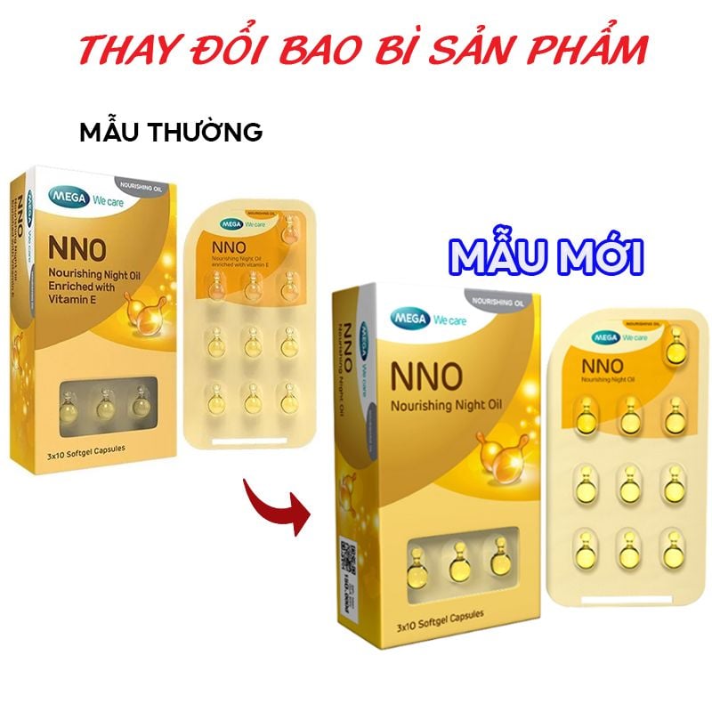 [Hộp 30 viên] Dầu Dưỡng Trắng Da, Cấp Ẩm, Cải Thiện Lão Hóa Da, Làm Đều Màu Da Ban Đêm NNO Nourishing Night Oil