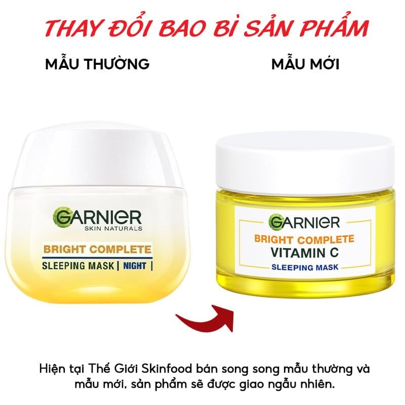 Mặt Nạ Ngủ Garnier Tinh Chất Sữa Chua Hỗ Trợ Dưỡng Trắng Da Light Complete Yoghurt Sleeping Mask 50ml