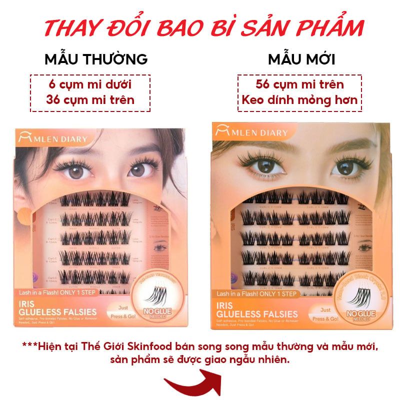Mi Giả Cụm Tự Dính Không Cần Keo Mlen Diary