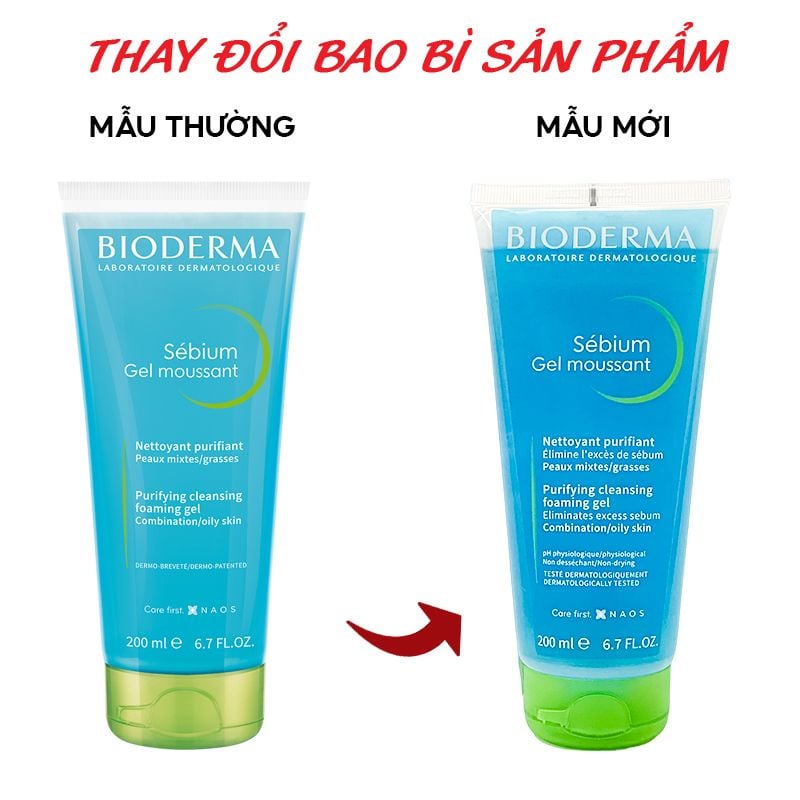 Gel Rửa Mặt Ngăn Ngừa Mụn Cho Da Dầu Bioderma Sebium Gel Moussant