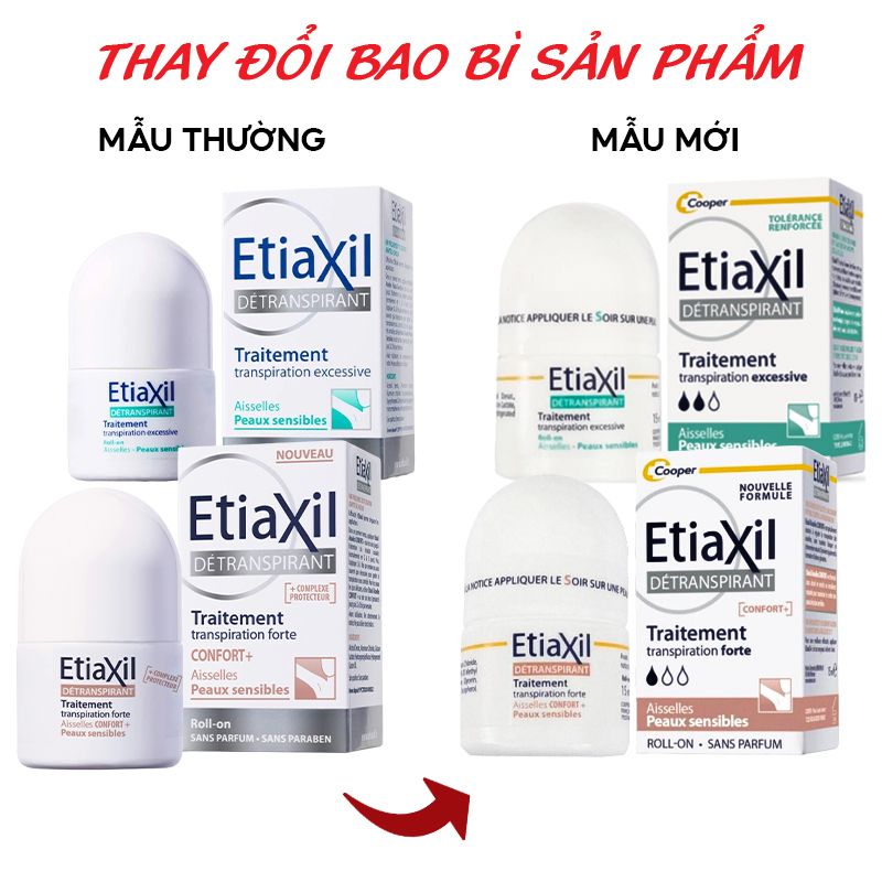 Lăn Khử Mùi, Đặc Trị Mồ Hôi Etiaxil Detranspirant 15ml (Che tên sản phẩm khi giao hàng)