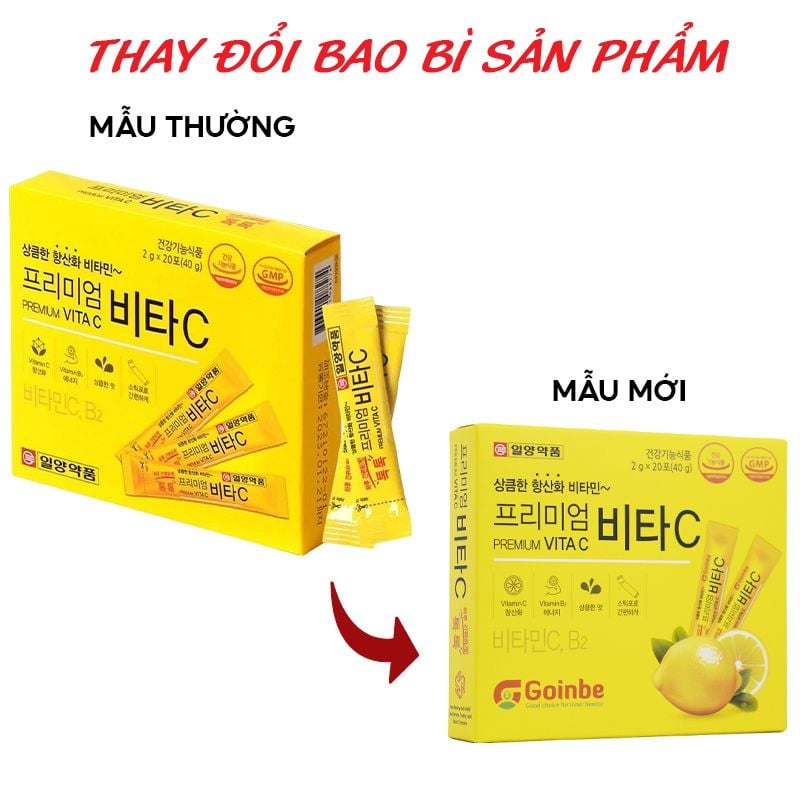 Bột Uống Vitamin C Tăng Sức Đề Kháng, Cải Thiện Da Goinbe Premium Vita C