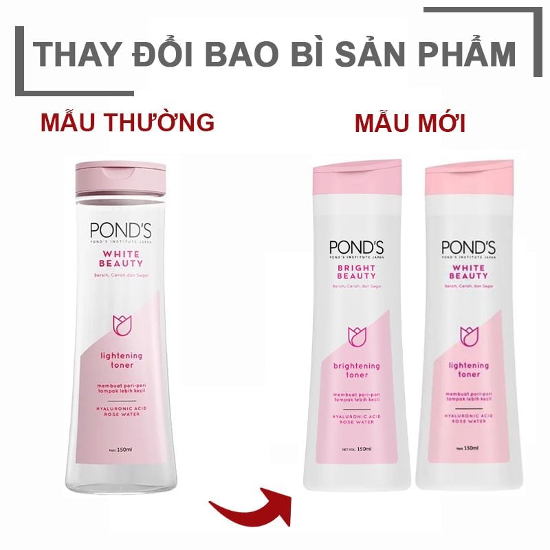 Nước Hoa Hồng POND'S Làm Sáng Da White Beauty Lightening Toner 150ml