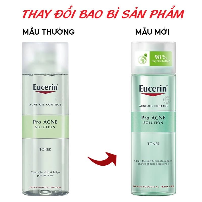 Nước Hoa Hồng Eucerin Dành Cho Da Mụn Acne-Oil Control Pro Acne Solution Toner 200ml