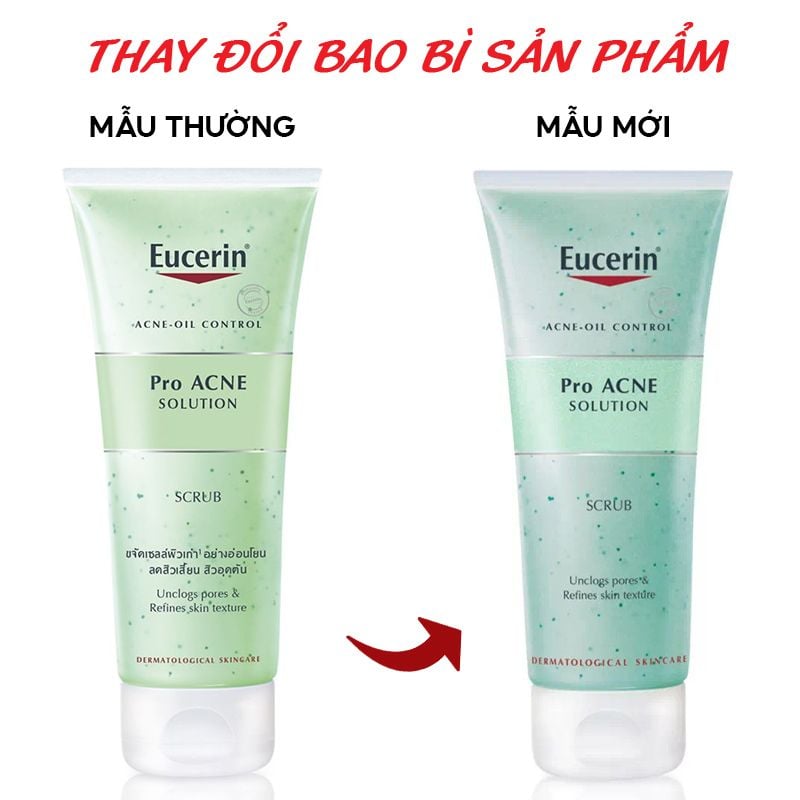 Tẩy Tế Bào Chết Eucerin Hỗ Trợ Giảm Dầu, Hạn Chế Mụn Acne-Oil Control Pro Acne Solution Scrub 100ml