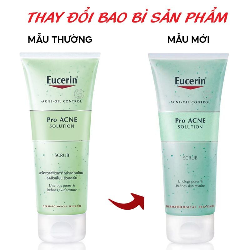 Tẩy Tế Bào Chết Hỗ Trợ Giảm Dầu, Hạn Chế Mụn Eucerin Acne-Oil Control Pro Acne Solution Scrub 100ml