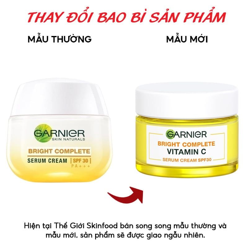 Kem Dưỡng Garnier Hỗ Trợ Sáng Da Ban Ngày Light Complete Whitening Serum Cream SPF30 50ml