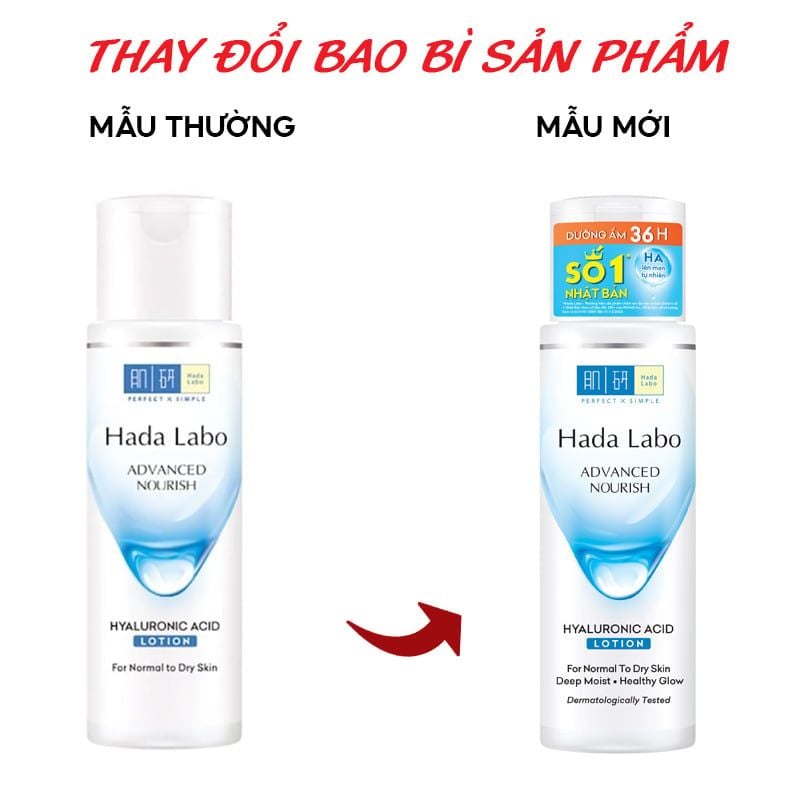 Nước Hoa Hồng Dưỡng Ẩm Dành Cho Da Khô & Da Thường Hada Labo Advanced Nourish Hyaluron Lotion