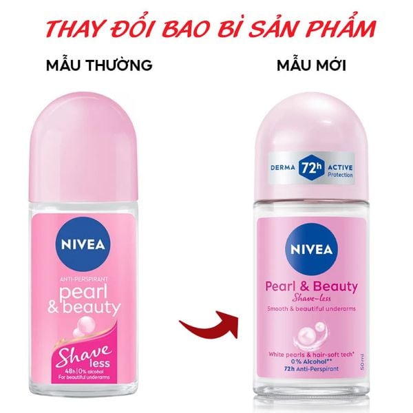 Lăn Ngăn Mùi Nivea Ngọc Trai Anti-Perspirant Pearl & Beauty Roll On Shaveless 